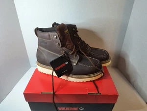Men Wolverine Loader 6" Wedge Work Boot Size 11 M Soft Toe W10744 Brown Leather - Picture 1 of 4