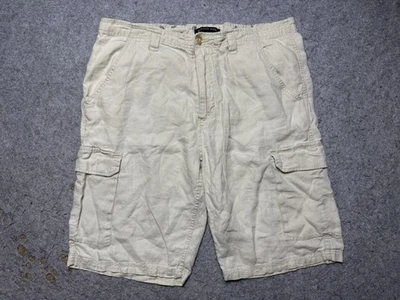 Pantalones Cortos Saks Fifth Avenue Para Hombres 36 Beige Lino Bolsillos Carga Verano De Colección Informales Foto 1 de 4