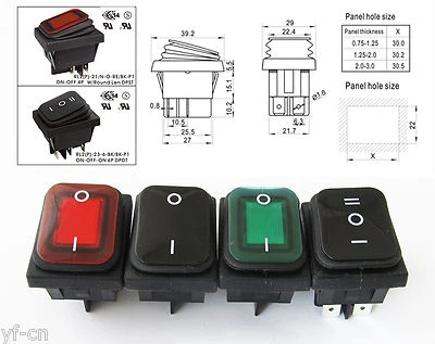1x RLEIL RL2 (P) Waterproof IP65 ON/OFF Boat Car Rocker Switch 16/10A 125/250VAC - Image 1 of 4