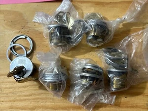 SET OF 6 CORBIN RUSSWIN D-1 KEYWAY RIM LOCK MORTISE CYLINDER WITH KEYS NEW - Picture 1 of 7