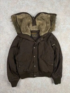 Woolrich Men's Brown Bomber Hooded Jacket Size S - Picture 1 of 7
