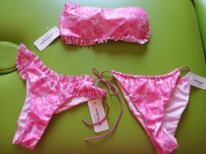 Bikini Acqualina Rosa Mezcla Floral Acolchado Parte Superior/Inferior Elige Estilo Reino Unido 10 - Imagen 1 de 10