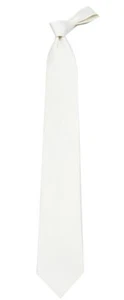 Boy's - Ivory Solid Satin Necktie for School Weddings Formals - NWT - Picture 1 of 2