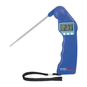Termómetro sonda de carne temperatura fácil higiplas azul catering de alimentos plegable digitalmente - Imagen 1 de 4