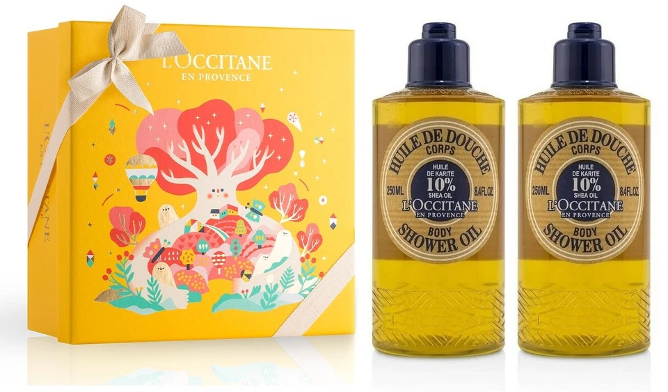 Aceite de ducha corporal L'Occitane En Provence 2 piezas 10 % aceite de mantequilla de karité 2 x 8,4 OZ NUEVO EN CAJA Foto 1 de 1