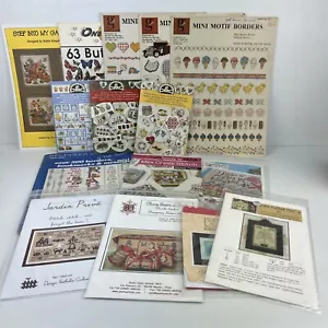 Crosstitch Patterns Needlepoint Mini Motif Designs Assorted DMC Charts Pack - Picture 1 of 20