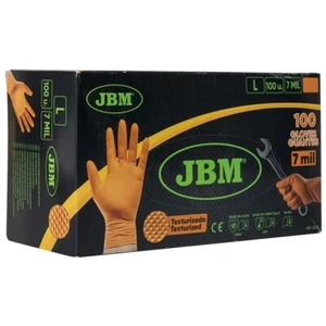 GANTS EN NITRILE ORANGE , ÉPAISSEUR DE 7,0 MIL, TAILLE : XL, L, M (100 GANTS) - Bild 1 von 3