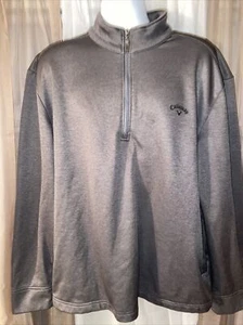 CALLAWAY GOLF Sweatshirt Pullover Men’s XL Grey 1/4 Zip Polyester Warm - Picture 1 of 5
