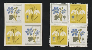 Germany Christmas seals sheet Weihnachtssiegelmarken 1963 perf imperf blocks - Picture 1 of 1