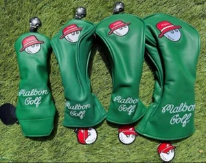 Copricapo Mazza da Golf Malbon 4pz Verde Driver Fairway UT PU Pelle Durevole Nuovo - Foto 1 di 3