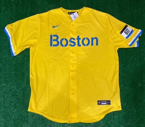 Nike Boston Red Sox Xander Bogaerts #2 Gold/Light Blue City Connect size XL Cover
