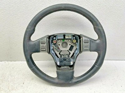 2003-2006 INFINITI G35 COUPE LEFT DRIVER LEATHER STEERING WHEEL BLACK LOT514 OEM - Image 1 of 4