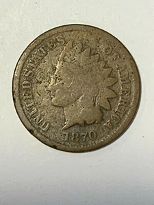 1870 1C Indian Head Cent   - Picture 1 of 2