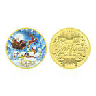 Wesołych Świąt Prezent Złota moneta Metal Sztuka Rękodzieło Pamiątka Szczęśliwego Nowego Roku Medal