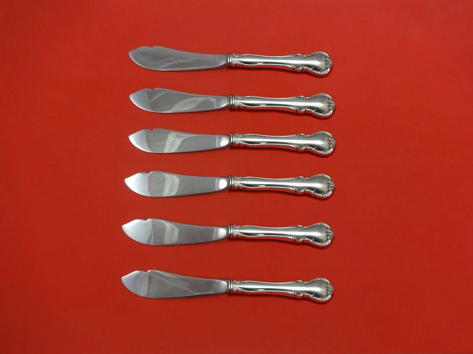 French Provincial by Towle Sterling Silver Trout Knife Set 6pc HHWS Custom Made - Image 1 of 1