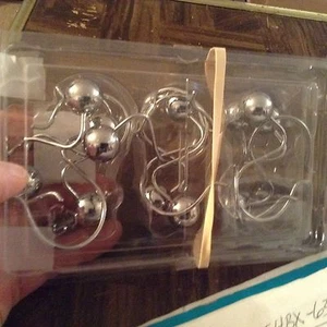 Set of 12 chrome ball guide shower curtain hooks - Picture 1 of 3