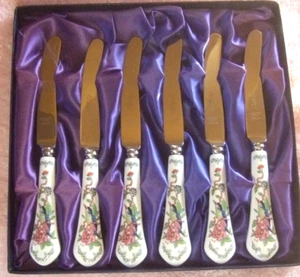 Aynsley Pembroke Bone China Dinner Knives Fabulous Set of Twelve Never Used - Picture 1 of 7