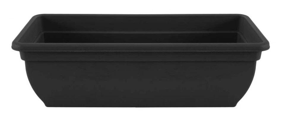 Winchester Bellpot Trough Plant Plastic Garden Flower Patio Planter 46cm - Black - Image 1 of 1
