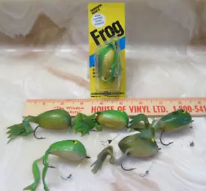 LOT OF 6 Vintage Harrison Hoge HOGE'S WEEDLESS Frog FISHING Lure NOS - Picture 1 of 4