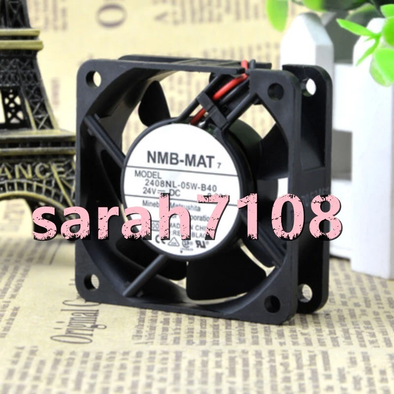 1PC NMB 6020 24V 0.08A 6cm silent 2-wire inverter fan 2408NL-05W-B40 #YT - Image 1 of 1