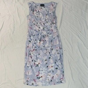 Phase Eight Blue Floral Pencil Dress Wedding Guest Formal Size UK 12 - Picture 1 of 12