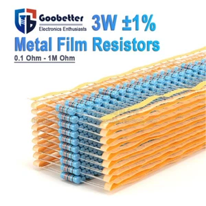 2W Metal Film Resistors 1% Tolerance 0.1 Ohm to 1M Ohm Available 10/50/100/200Pc - Picture 1 of 16