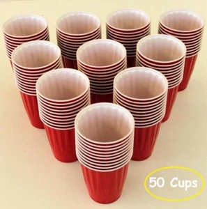 50-500 American Large 523 ml Red Party Cups Beer Extra strong cups made in USA - Picture 1 of 17