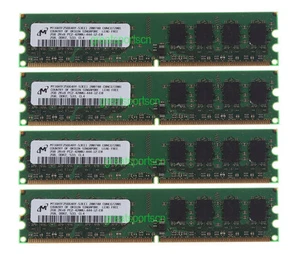 Micron 8GB 4X 2GB DDR2 PC2-4200U 2RX8 533MHz 240PIN DIMM Desktop Memory RAM CL4 - Picture 1 of 7