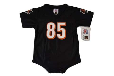NFL Team Apparel Infant Cincinnati Bengals Chad Johnson Black Creeper Jersey NWT Cover