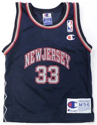 Camiseta deportiva vintage rara del campeón Stephon Marbury New Jersey Nets años 90 azul juvenil talla M Foto 1 de 4