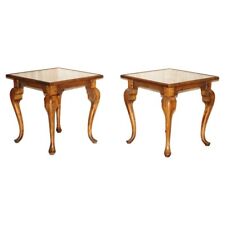 PAIR OF RALPH LAUREN AMERICAN WALNUT LARGE SIDE END OCCASIONAL LAMP WINE TABLES
