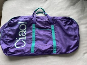 Vintage Ciao! Duffle Bag Retro Nylon Luggage Travel Oversize 34x17 80s Purple - Picture 1 of 8