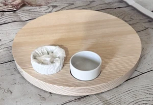 LSA Intl. LOTTA Serving Platter Ash Base 2 Ceramic White Serving Bowls 29.5 cm - Picture 1 of 11