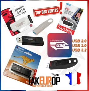 EXCLU Clés USB 4Go 16Go 32Go 64Go 128Go 256Gocle clé 4Gb 16Gb 32Gb 128Gb 256Gb - Photo 1/10