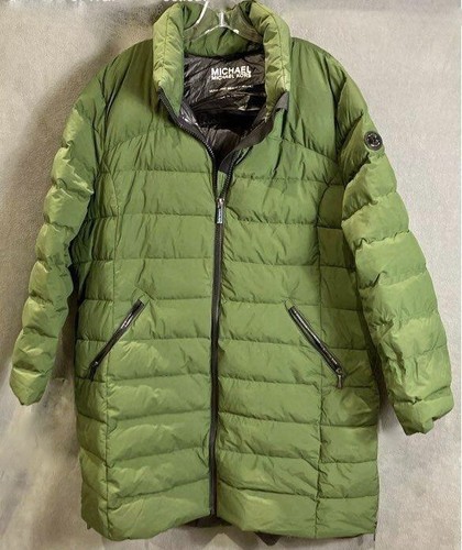 Michael Kors piumino parka cappotto giacca verde oliva XXL ultraleggero