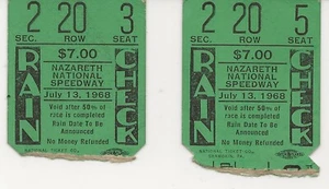 2 controles de lluvia para 1968 Dirt Champ Race, Nazareth Speedway (Al Uns) - Imagen 1 de 1