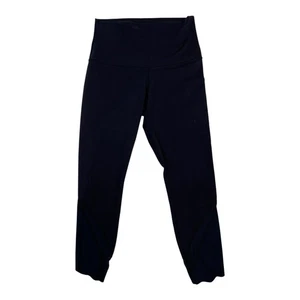 Lululemon Wunder Under Scallop Hem High Rise Crop Size 6 Small Black - Picture 1 of 9