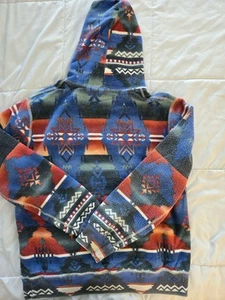 Polo Ralph Lauren Aztec Southwestern Beacon Fleece Hoodie Serape Mens Sz Large - Picture 1 of 2