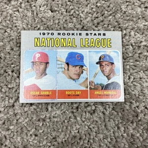 1970 Topps NL Rookies Oscar Gamble Day Mangual #654 - High Number Poor Marked - Picture 1 of 4