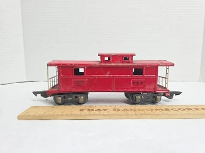 American Flyer Lines 484 O Gauge Prewar Tin Red Caboose - Image 1 of 4