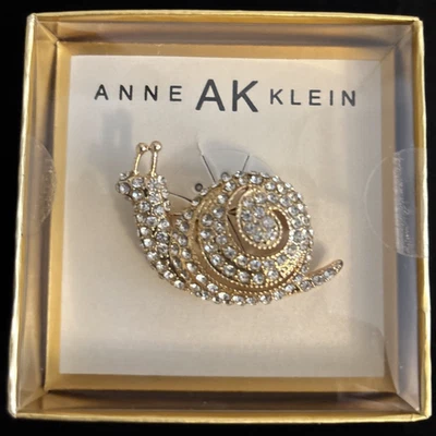 Broche/alfiler de caracol de cristal Anne Klein Foto 1 de 2