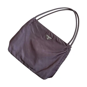 Prada brown handbag with classic triangle logo - Picture 1 of 4