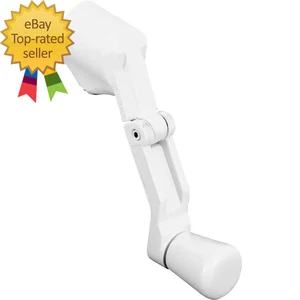 Universal Diecast White Folding Crank Handle for Casement Windows - Picture 1 of 12