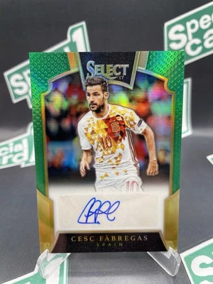 Panini Select 2016-17 Cesc Fabregas Autgraph 1/5 Green SSP SP Rare Spain - Image 1 of 4