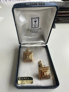 Lanvin Gold Plated cuff links from 80’s - Picture 1 of 5