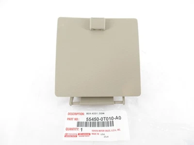 Conjunto de caja de monedas genuino OEM Toyota 55450-0T010-A0 marfil 2009-2017 Venza Foto 1 de 4