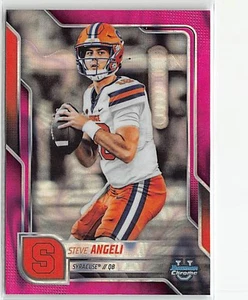 2025 Bowman University Chrome #193 Steve Angeli Pink Lava Refractor - Picture 1 of 2