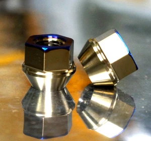 Titanium Lug Wheel Nut 12x1.5 17mm 60deg open 20pack set - Picture 1 of 17