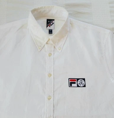 Brooks Brothers x Fila Button Up Shirt L Mens White Milano Fit Long Sleeve $148 - Image 1 of 4