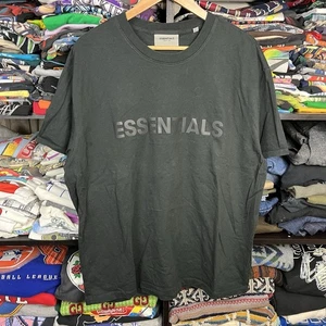 Essentials Fear Of God Shirt Mens Medium Oversized Black Crewneck Streetwear - Picture 1 of 7